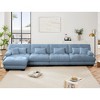 DOMETOUR Free Combination, Modular Sectional Sofa,L Shaped Couch for Living Room, 4-Seater Comfy Cloud Couch with Convertible Ottoman,Chenille - 2 of 4