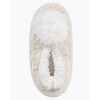 Memoi Women's Plush Pom-Pom Chenille Cable Knit Slippers - 3 of 4