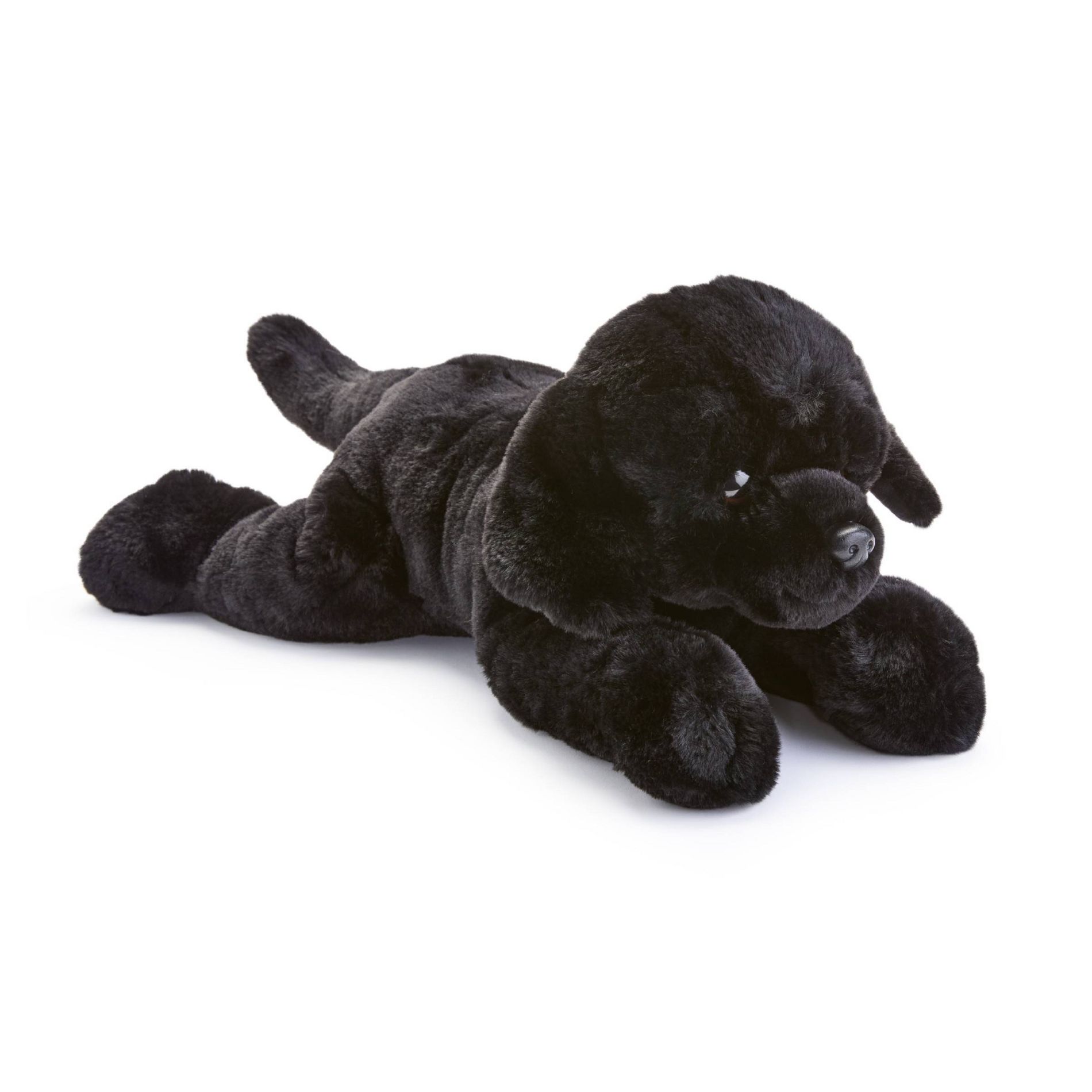FAO Schwarz 18" Lying Sweet Labrador with Bow Toy Plush - Black