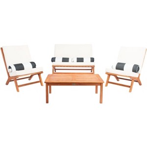 Chaston 4 Piece Living Set - Indoor/Outdoor - PAT7044 - Safavieh - 1 of 4