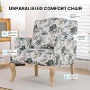 EROMMY High Back Floral Accent Chair for Living Room,Upholstered Wingback Chair w/Pillow, Comfy Armchair w/Wooden Legs - 4 of 4