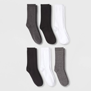 Women's 6pk Crew Socks - A New Day™ 4-10 - 1 of 2