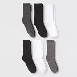 Women's 6pk Crew Socks - A New Day™ Assorted Color 4-10