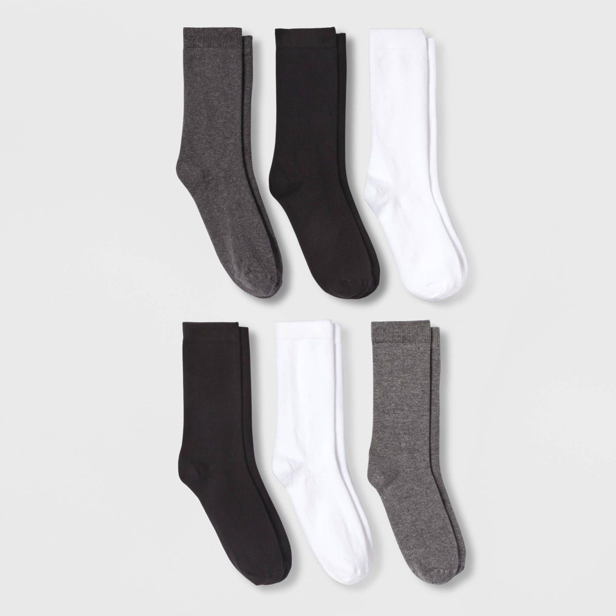 Women's 6pk Crew Socks - A New Day™ 4-10 - thumbnail 3