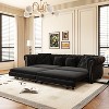KWPZQEB 89" Chesterfield Sofa Bed, 3-in-1 Pull Out Couch Bed with Movable Ottoman & 4 Pillows, Velvet Pull Out 3-Seater Sofa Bed for Living Room - 4 of 4