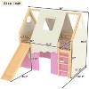 TUYOHW Twin/Full Kids House Loft Bed with Slide & Tent,Creative Playhouse Loft Frame with Ladders,Lights for Boys & Girls,No Box Spring Needed - 3 of 4