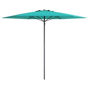 7.5' x 7.5' UV and Wind Resistant Beach/Patio Umbrella Blue - CorLiving
