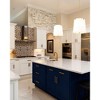 Weston 5-Light Pendant - Minimalist Steel Fixture with White Linen Shade, Dimmable, Damp Rated - 4 of 4