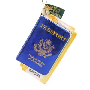 Old World Christmas 4.25 In Passport Ornament Travel International Tree Ornaments - 1 of 3