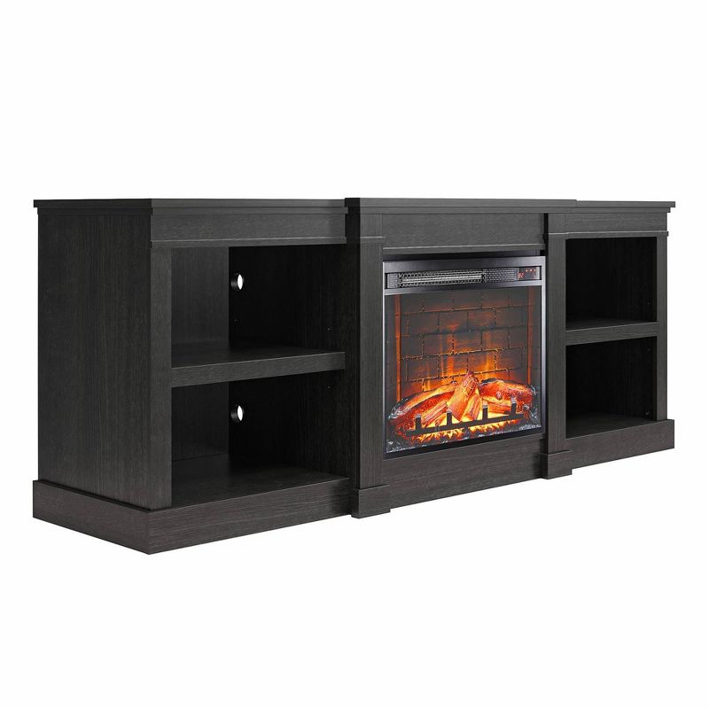 Baird TV Stand for TVs up to 75&#34; with Electric Fireplace Black Oak - Room &#38; Joy, 6 of 11
