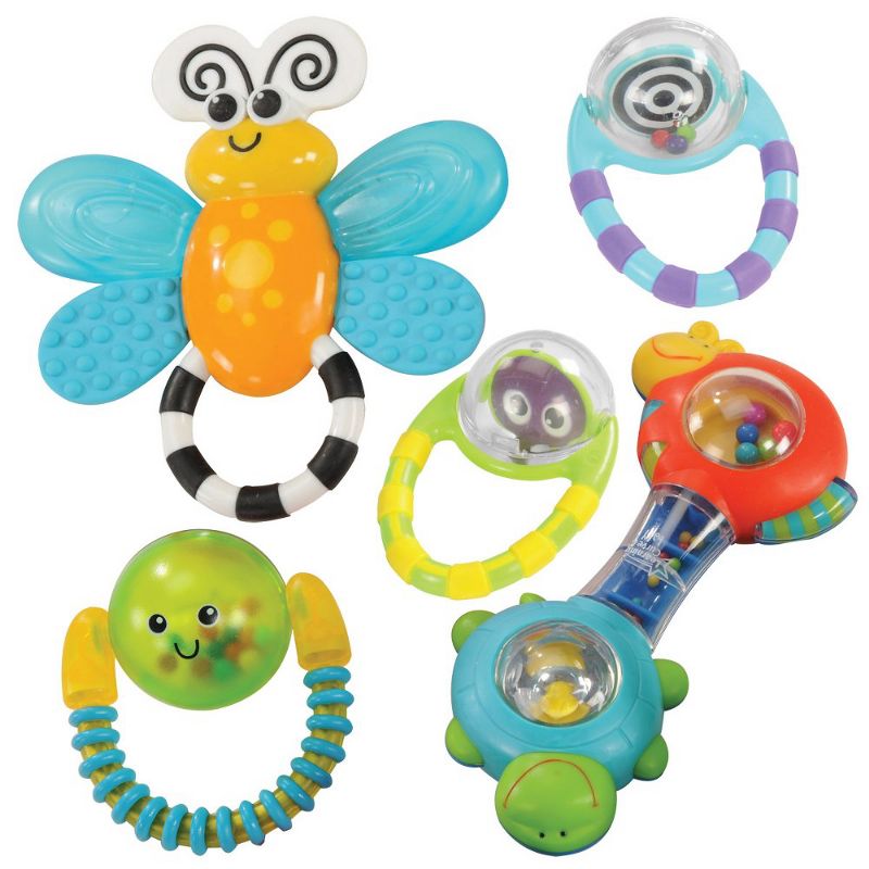 Kaplan Early Learning Grasp & Explore Rattle Set - Set of 5, 1 of 6