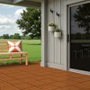 11 PCS 11.7" X 11.7" Square Plastic Wood Deck Tiles, Outdoor Terrace Flooring，Light Brown - 2 of 4