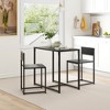 HOMCOM 3 Piece Industrial Dining Table Set, Counter Height Bar Table & Chairs Set for Small Space, Dining Room - image 2 of 4