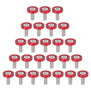 Unique Bargains Bumper Mudguard Washer Bolts M6x1.0 Aluminum Alloy Engine Bay Dress Up Screw 25 Pcs - 1 of 4