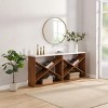 70.9 Inch Console Table Farmhouse,X Shape Detachable ExtraLong Console Table Storage,Console Table In Living Room,Entrance,Corridor-Cuddlewood - 3 of 4