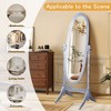 Dolonm Queen Anne Style 16 in. W x 59.25 in. H Floor Mirror Standing Mirror Tilting Oval Wood Full Length Mirror - 2 of 4