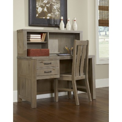 Highlands Desk with Hutch and Chair Driftwood - Hillsdale Furniture