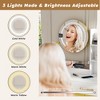 Okak Modern Vanity Table with Round Mirror & LED Lights,Storage Dressing Desk with Chair & Power Outlet,Makeup Table Set for Bedrooms - 4 of 4