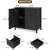 Lateral File Cabinet with 3 Drawers, Large Wood Storage Cabinet Printer Stand - 2 of 4