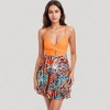 Anna-Kaci Swim Women's One Piece Swim Dress with Twist Front Bodice and Sheer Mesh Skirt Overlay - 2 of 4