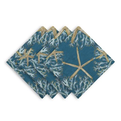 Laural Home Playa Shells 4-Pc. 20" x 20" Napkin Set