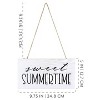 AuldHome Design Sweet Summertime Wood Sign; Summer Rustic Distressed White Wooden Plaque - 3 of 4