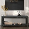 LIVAREEmlen 47 Inch Modern Coffee Table with Storage Shelf, Farmhouse Rectangle Living Room Center Table for Small Spaces,Easy Assembly(Antique Black) - 3 of 4