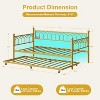 Acekool Twin Size Daybed Frame with Trundle, Metal Platform Sofa Bed with Charging Station, Space-Saving Guest Bed for Bedroom, Living Room - 2 of 4