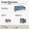 XIZZI Outdoor Sectional Sofa Set, Modular Outdoor Gray Wicker Sofa Set with Optional Solar Table, Ottomans or Fire Pit in 6 Colors, All-Weather Design - 3 of 4