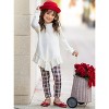 Autumn Breeze Ruffle Tunic and Plaid Legging Set Mia Belle Girls - 3 of 4