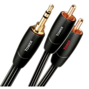 AudioQuest Tower 3.5mm Male to RCA Male Cable - 1.97 ft. (.6m) - 1 of 2
