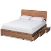 Full Eleni Modern Wood 3 Drawer Platform Storage Bed Walnut/Brown - Baxton Studio - 2 of 4