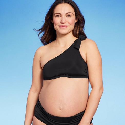 Asymmetrical Bikini Maternity Top - Isabel Maternity By Ingrid & Isabel™  Black Xxl : Target