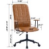 Kumasinova PU Leather High-Back Office Chair,360° Swivel Desk Chair with Adjustable Height & Armrests,Computer Chair for Home Office,Study Room - 3 of 4