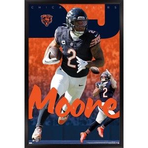 Trends International NFL Chicago Bears - D.J. Moore 24 Framed Wall Poster Prints - 1 of 4