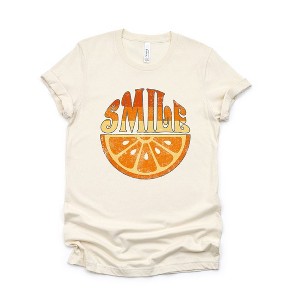 Simply Sage Market Women's Smile Orange Chart Short Sleeve Graphic Tee - 1 of 4