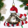 Sloth and Candy Cane Glass Christmas Ornament| OrnamentallyYou - 4 of 4