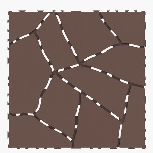 Vynxaria 44 Pieces of 12 Inch Dark Gray Crushed Stone Crack Style Tiles, Ideal for Porch, Poolside, Balcony, Backyard - 1 of 4