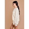 Women's Round Neck Bow Embroidered Sweatshirt - GILLI - 2 of 3
