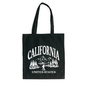 City Creek Prints California Forest Scene Canvas Tote Bag - 15x16 - Black - 1 of 2