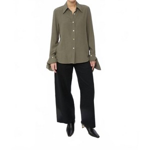 Women's Long Cuff Relaxed Top - DƒÅl the Label - 1 of 3
