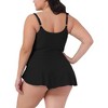 Agnes Orinda Women's Plus Size Adjustable Strap Tummy Control Tie Knot Swimsuits - 4 of 4