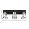 Toltec Lighting Apollo 3 - Light Vanity in  Dark Granite with 5" Square New Deco Art Glass Shade - 2 of 2