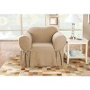 Duck Chair Slipcover Tan - Sure Fit: Cotton, Machine Washable, Indoor Stretch Fit Furniture Cover - 2 of 4