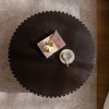 NicBex Modern Round Handcrafted Relief Coffee Table for Living Room,Wooden Tea Table with Sturdy Pedestal,Accent Center Table - 4 of 4