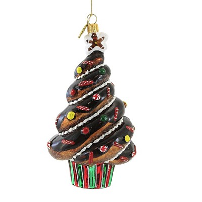 Huras 6.0" Chocolate Christmas Tree Ornament Sweets Pastry Cake  -  Tree Ornaments