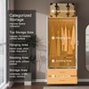 TIRAMISUBEST White Wardrobe - 2-Door Armoire with Drawers & Hanging Rod, 31.5"W x 76.77"H (Right Opening) - 3 of 4