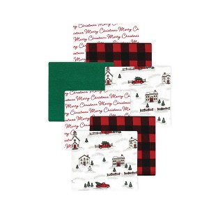 Little Treasure Hudson Baby Cotton Poly Flannel Receiving Blankets 7Pk Multipack - 1 of 2