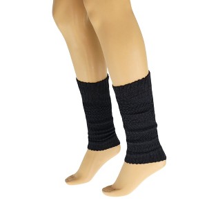 Retro-Inspired Cotton Leg Warmers for Women Soft, Stretchy, 20” Long Knit Warmers 1 Pair - 1 of 4