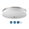 Progress Lighting, Weaver Collection, 2-Light Flush Mount, Brushed Nickel, Linen Drum Shade - 2 of 3